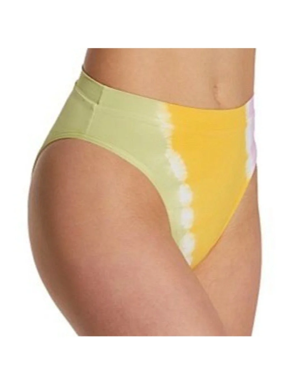 L*Space Frenchi Bikini Bottoms Womens L Multicolor Tie-Dye High Cut Cheeky